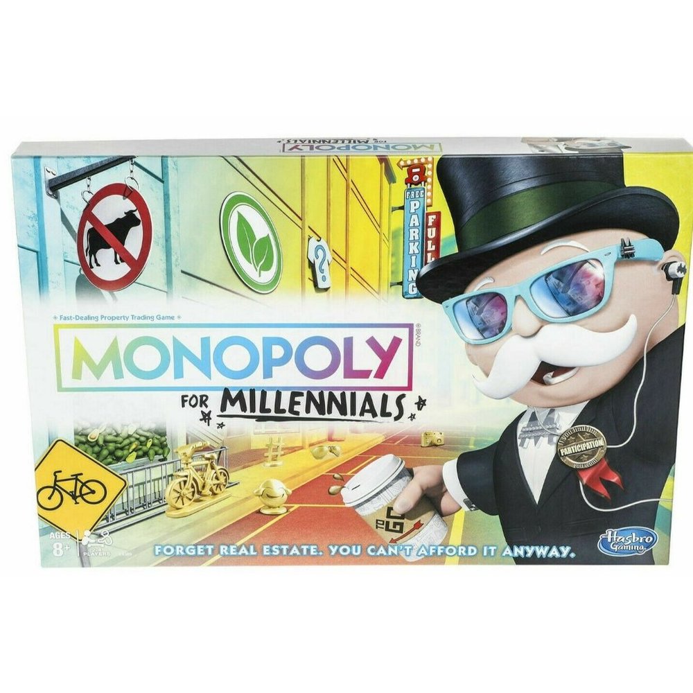 NEW Monopoly For Millennials Board Game Ages 8+